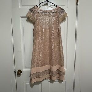 Light‎ Pink Jessica Simpson Lace Dress Womens Size 10
